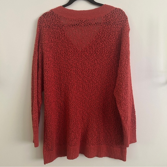 Torrid Women's Open Stitch Pullover V-neck Sweater - Picture 6 of 9